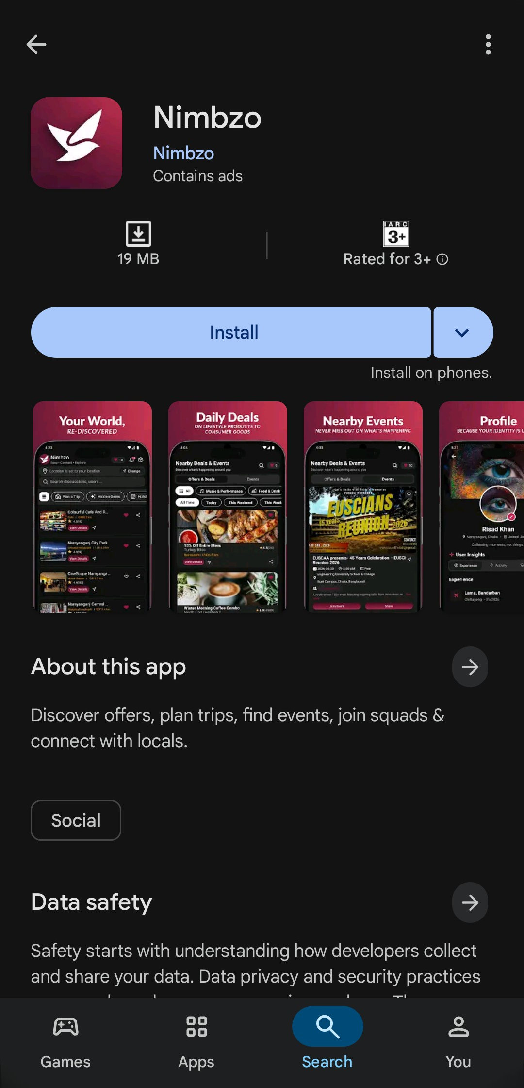 Nimbzo App on Google Play Store